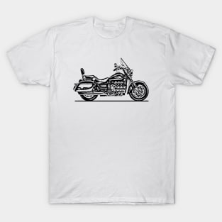 GL1500C F6C Valkyrie Motorcycle Sketch Art T-Shirt